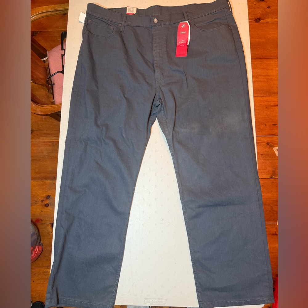 Levi’s 559 Relaxed Straight Gray Stretch Jeans Men’s 48x32 New With Tags